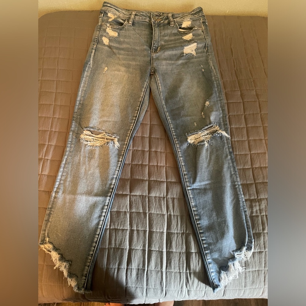 American eagle cropped jeans size 8